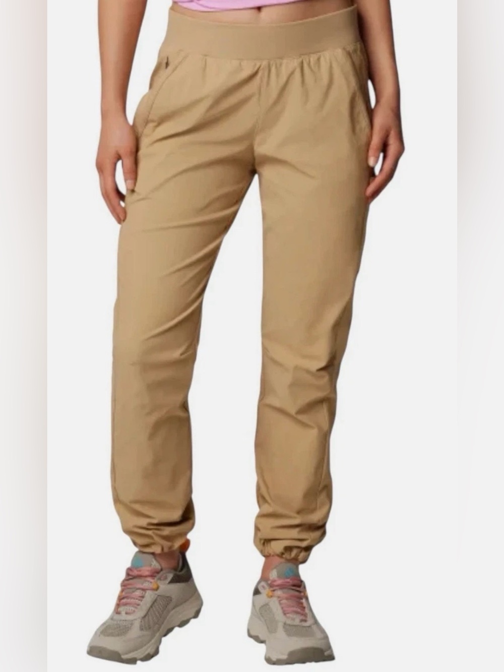Columbia Canoe XXL Tan Elastic Waist Outdoor straight leg Trail pants Tan jogger